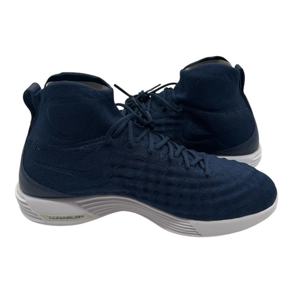 Nike Lunar Magista II Flyknit‎ FK Shoes Mens 10 College Navy Sneakers 852614-401 - Picture 7 of 15